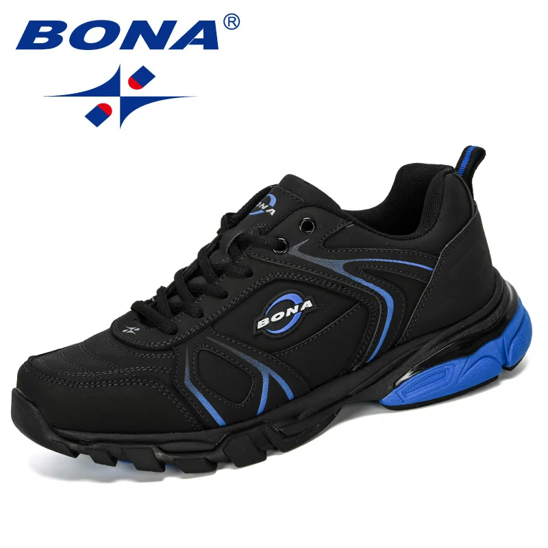 BONA в новом дизайне корова Разделение Для мужчин бега Уличная обувь, кроссовки мужская обувь для спорта и прогулок обувь мужские тренировочные туфли