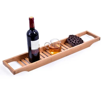 

New Bathtub Bamboo Tray Bathroom Storage Rack Rack