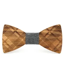 Галстук-бабочка ручной работы из цельного дерева Мужская Унисекс деловая Вечеринка День рождения Свадьба Высококачественная классическая деревянная бабочка подарки