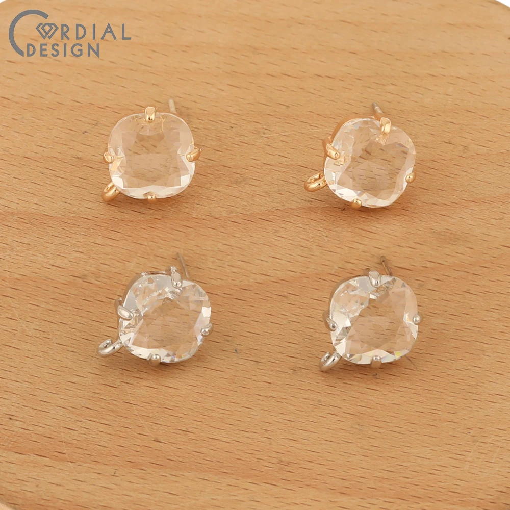 Cordial Design 50Pcs 11*14MM DIY Earring Making/Jewelry Findings & Components/Crystal Earring Stud/Hand Made/Jewelry Accessories - cordial