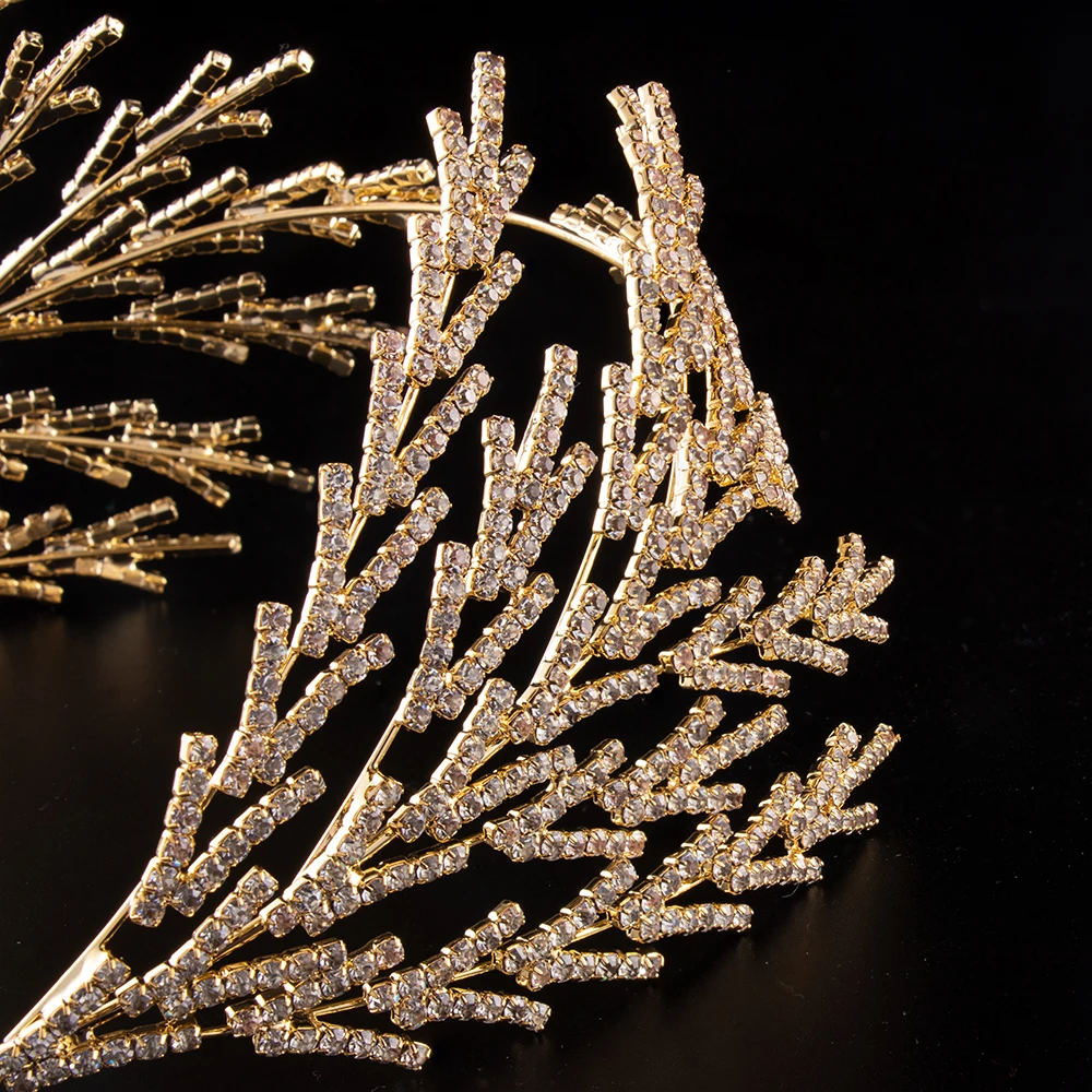 Women Luxury Crystal Headband Rhinestone Hairband Fairy Tiaras Crowns for Wedding Birthday Make Up Party Bride Headpiece