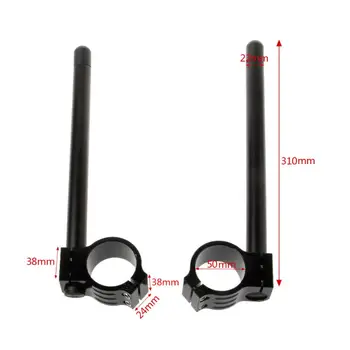 

1 Pair Universal CNC 50mm Motorcycle Clip on Ons Fork Riser Regular Handlebar E7CA
