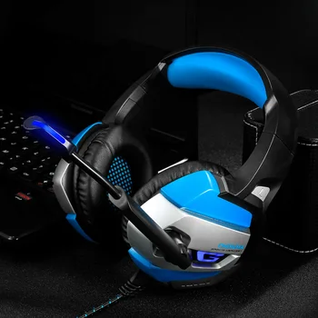 

K5 Computer Gaming Headset Dual 3.5mm + USB Wired Headband Headphones with Microphone Stereo Over Ear Earphones for PC Laptop