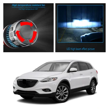 

New mini2 High Power LED COD Headlight H11 H8 H9 Kit Low Beam Bulbs For 2007-2015 MAZDA CX-9 CX9 Headlamp 6000K White Car Light