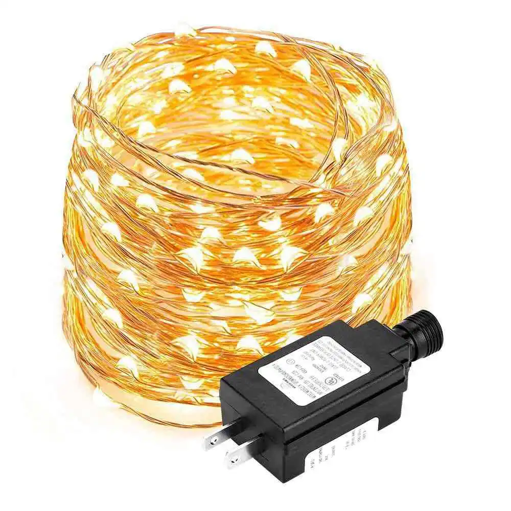 Amazon стиль 500LED медная лампа трансформатор низкого напряжения освещения цепи наружного инженерного освещения красочные огни