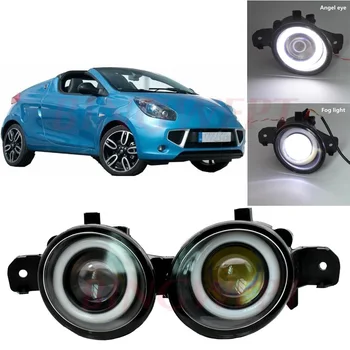 

2PCS (right+left) Oval Car H11 LED Fog Light with Angel Eye For Renault Wind E4MF E4MB E4MC E4MA 2010-2015