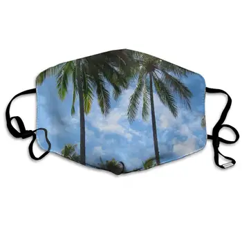 

Dustproof Washable Reusable Hawaii Palm Tree Mouth Cover Mask Protective Warm Windproof Mask