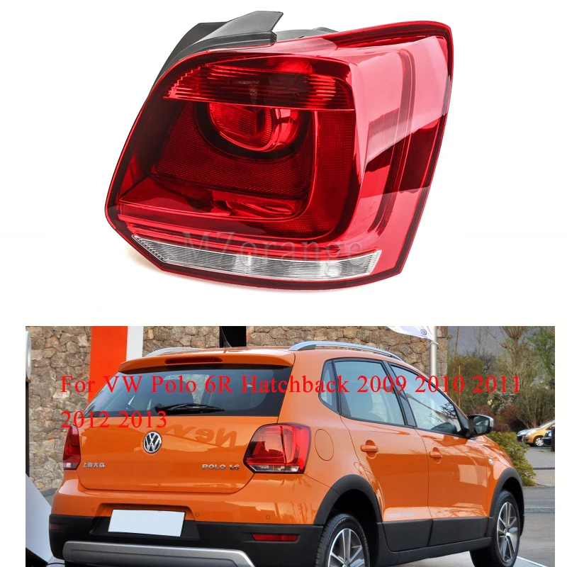 

MIZIAUTO Rear tail light For VW Polo 6R Hatchback 2009 2010 2011 2012 2013 Light Brake Light Rear Bumper Light Fog Tail Stop