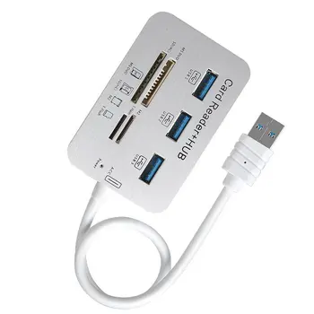 

Card Reader USB Hub Combo 2.0 High Speed Multi USB 2.0 Hub USB Splitter Portable All In One USB Hub Support MS,M2,SD/MMC/TF card