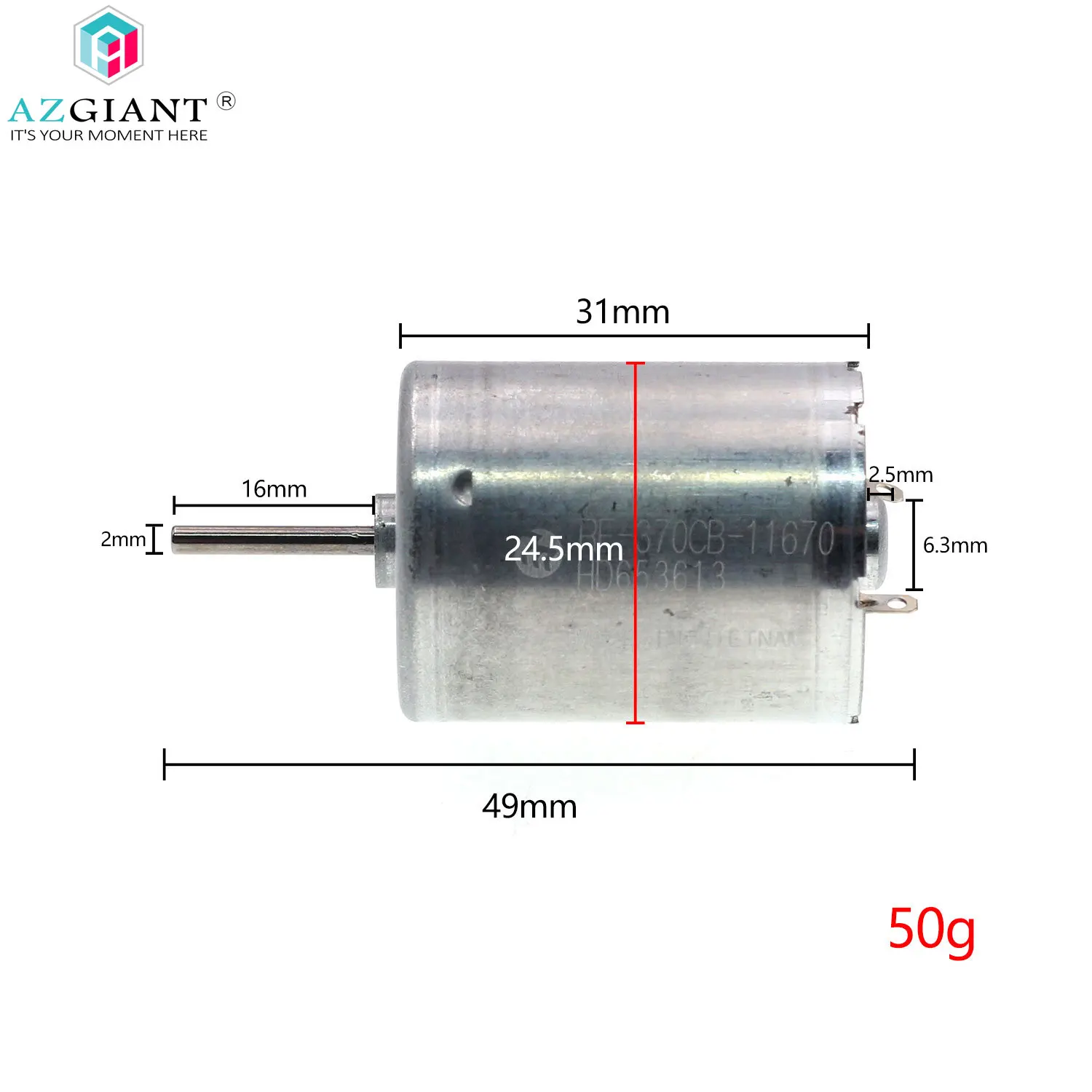Совершенно новые и оригинальные Mabuchi 370 микро DC мотор RF 370CB 11670 24 3*30 8 мм 12В 3000 об/мин