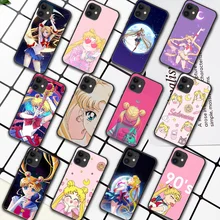 Sailor Moon Anime Phone Case For iPhone 5 5S SE 2020 6 6S 7 8 Plus 11 12 Mini X XS XR Pro Max black Bumper Fashion Etui 3D Prime