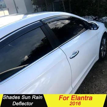 

For Hyundai Elantra 2016 Plastic Window Visor Vent Shades Sun Rain Deflector Guard For Elantra Auto Accessories 4PCS/SET