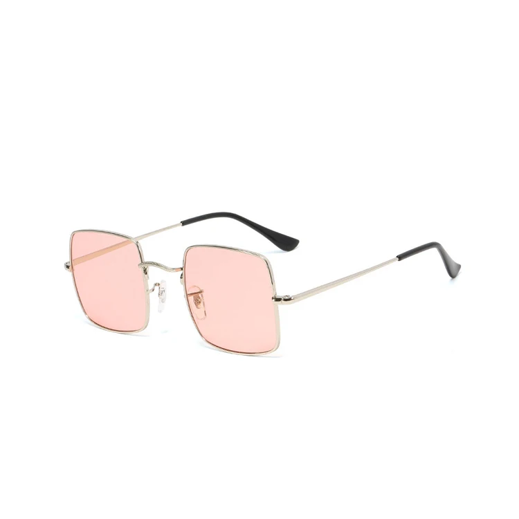 sliver pink Kingswit зеркальные солнцезащитные очки для женщин и мужчин поляризационные UV400 фирменный дизайн квадратные винтажные трендовые оттенки женские Oculos De Sol 806650 - Цвет линз: sliver pink
