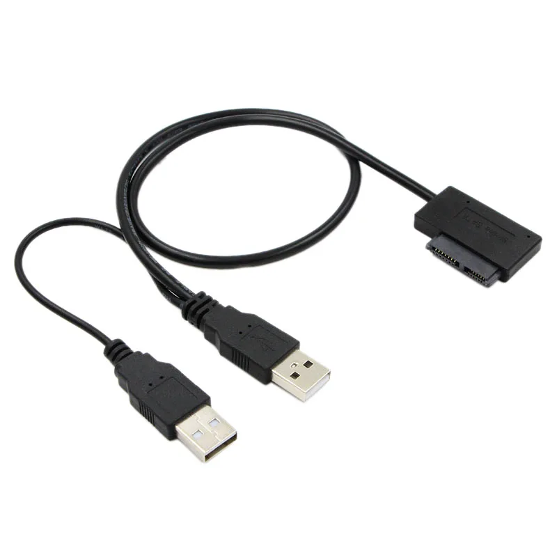 USB2.0 до 6+ 7 13Pin Slimline тонкий SATA кабель с внешним USB2.0 блок питания для ноутбука CD-ROM DVD-ROM ODD адаптер