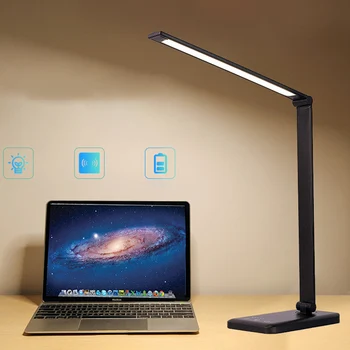 

Smart Foldable LED Desk Lamp USB Chargable Adjustable Reading Table Light 5 Lighting Brightness Modes Eye Protection Timing