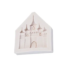 3D сказочный замок дом силиконовая форма DIY помадка шоколадная форма для печенья DIY Кухня десерт инструменты для украшения выпечки, торта
