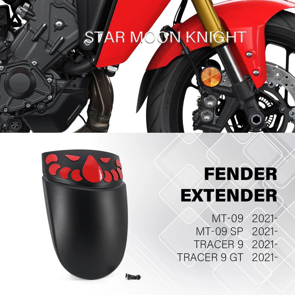 

Front Fender Mudguard Extender For YAMAHA Tracer 9 GT Tracer9 MT-09 MT09 MT 09 SP 2021 2022 Accessories Hugger Extension