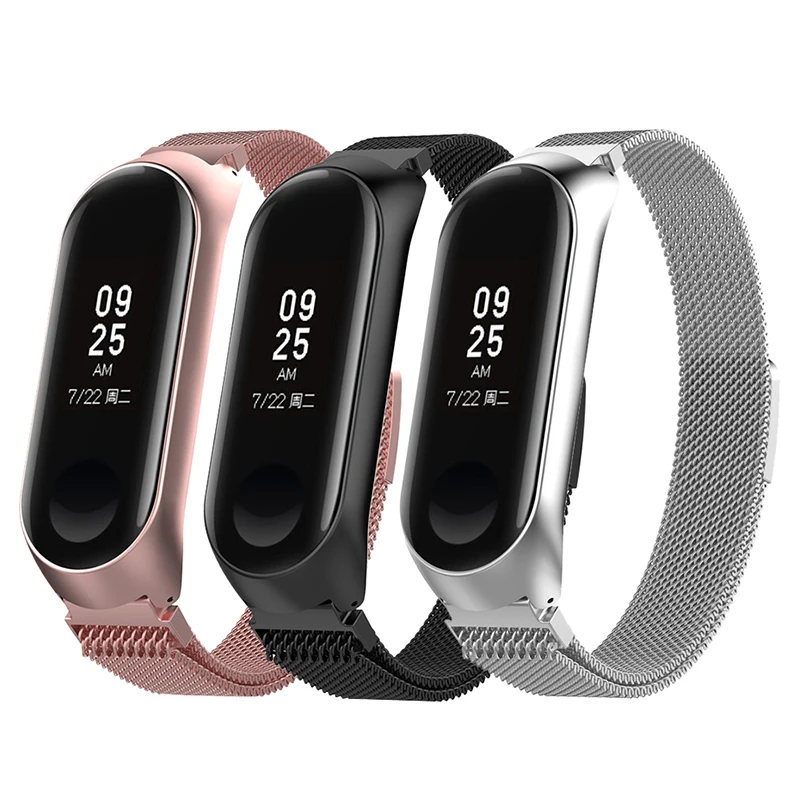 Металлический Смарт браслет из нержавеющей стали для Xiaomi Mi Band 4 3|Ремешки часов| |