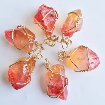 

2020 New high quality natural druzy crystal quartz Irregular pendants for jewelry Accessories making 6pcs/lot Wholesale free