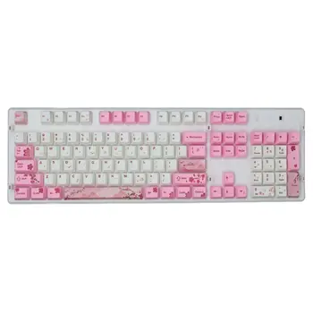 

1 Set Replaceable PBT 104 Pcs KeyCaps OEM Height Colorful Matching Key Cap for Mechanical Cherry MX Switch