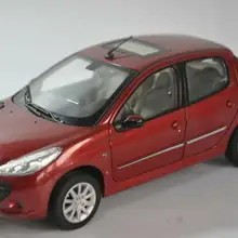 1:18 литая под давлением модель для peugeot 207 красный хэтчбек игрушечный автомобиль миниатюрная коллекция подарки горячая Распродажа Altis