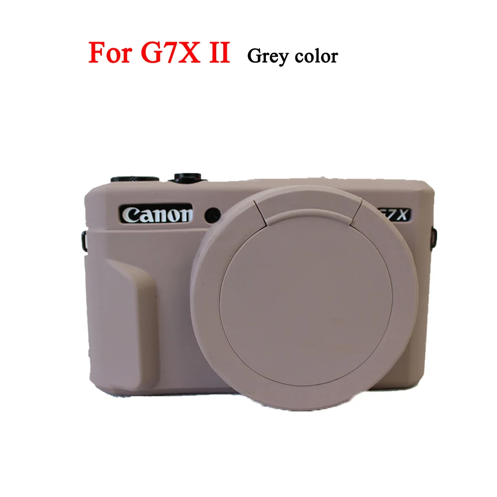 Мягкий силиконовый чехол для камеры Canon G7XIII G7X III G7X Mark 2 G7X II G7XII резиновый защитный чехол - Цвет: G7X II Grey