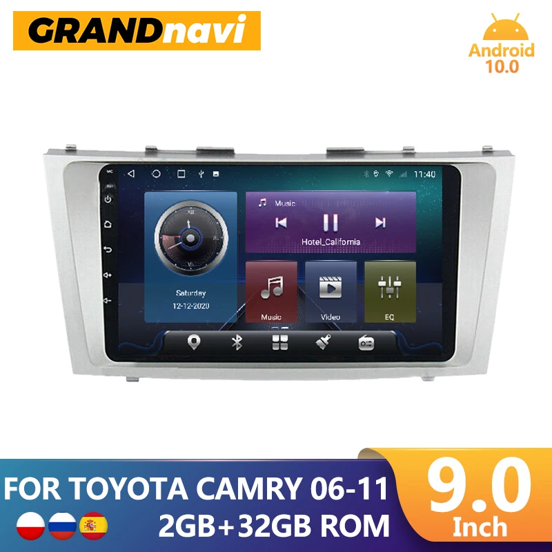 Автомагнитола GRANDnavi Android для Toyota Camry 6 XV 40 50 2006-2011 автомобильный мультимедийный