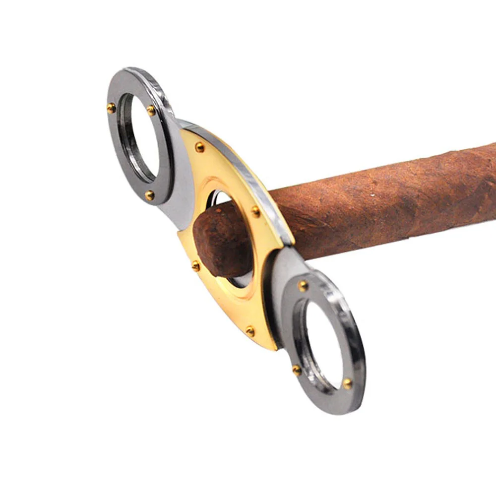 

Cigar Cutter Mini Stainless Steel Metal Classic Cigar Cutter Guillotine With Gift Box Christmas Cigar Scissors Gift