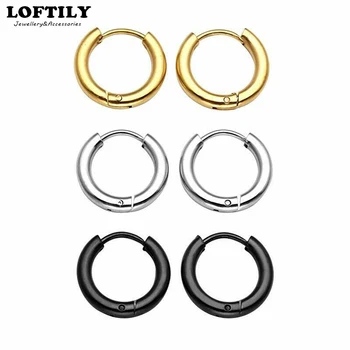 

2PC /Set Small Hoop Earrings Man Women Girl Simple Circle Round Huggie Hoop Helix Earrings Ear Ring Ear Bone Buckle 8mm 10mm