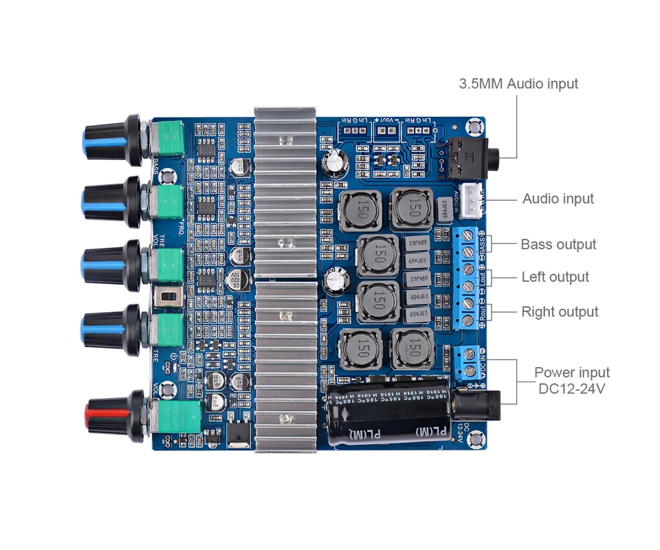 AIYIMA TPA3116 Subwoofer Amplifier Board 2.1 HIfi High Power Stereo Amp DC12V-24V 2*50W+100W Bass Amplificador for Speaker DIY amp stands