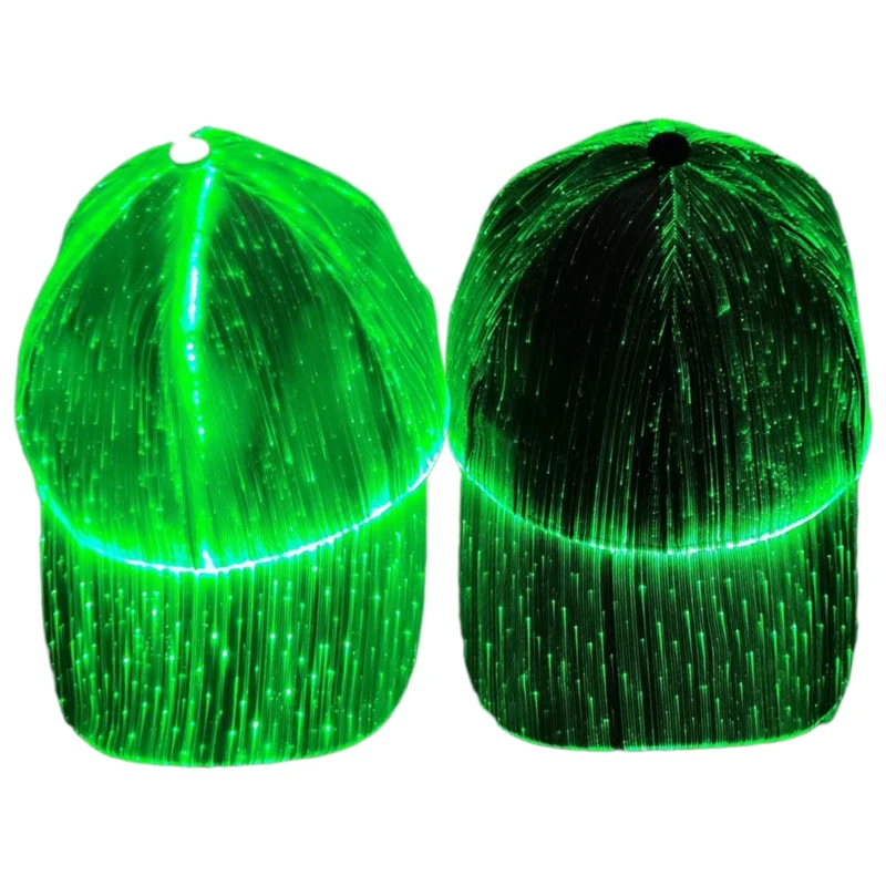 LED Luminous Baseball Cap Men Women 2020 Optical Fiber Creative Outdoor Night Sport Performance Dazzling Colors Linen Snapback