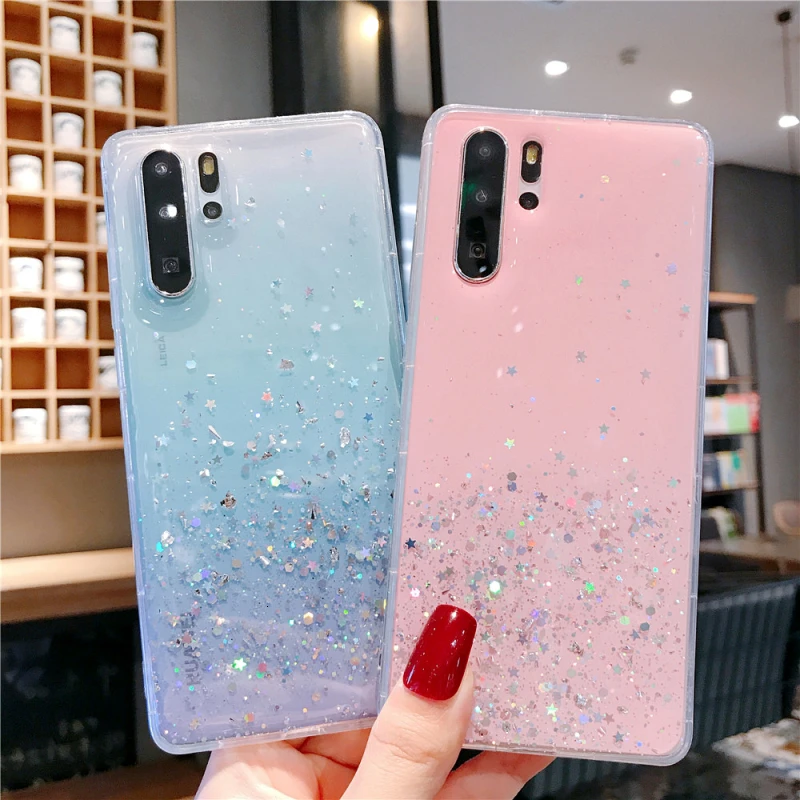 Мягкий силиконовый чехол для huawei mate 20 P10 P30 P20 Pro P Smart Honor 10 Lite V20 Nova 3i 3e 4e Блестящие
