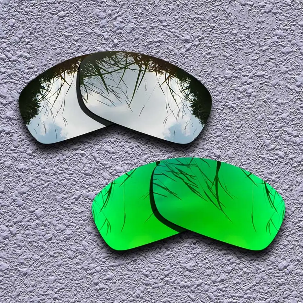 2 пары поляризованных сменных линз для солнцезащитных очков Oakley Hijinx-несколько вариантов - Цвет линз: Silver-Green