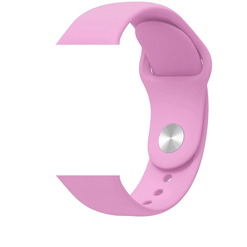 Pink Ремешок для Apple Watch 5 4 3 2 1 силиконовый спортивный браслет для часов Apple Watch 44 мм 40 мм 42 мм 38 мм Ror IWatch band - Цвет ремешка: Pink