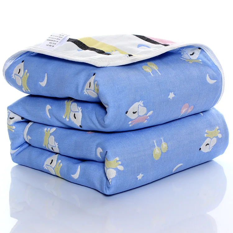 110*110cm Baby Cotton Blanket Six-layer Gauze Children's Bath Towel Newborn Thin Quilt Blanket Infant Summer Quilt Wholesale