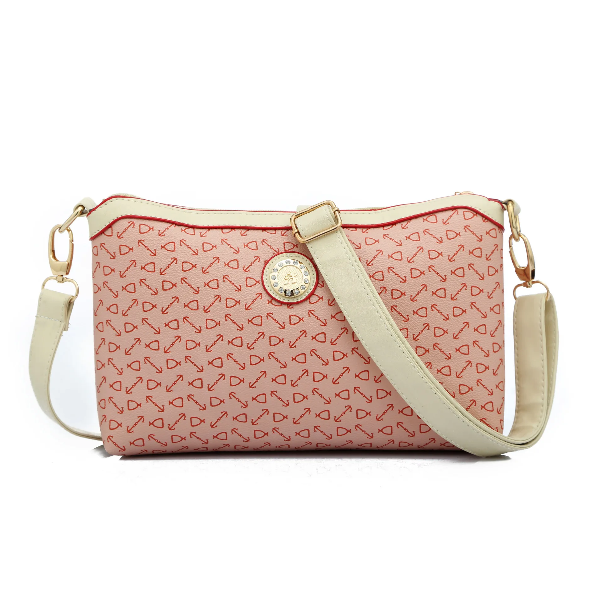 

2019 Europe And America Fashion Arrowhead Shoulder Oblique Trend Composite Bags Summer New Style Three-piece Set Handbag