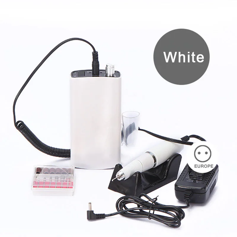 EU Plug Hot 30000 RPM Cordless Nail File Drill Kit Electric Manicure Pedicure Nail Art Tools CNT 66 - Цвет: EU Plug