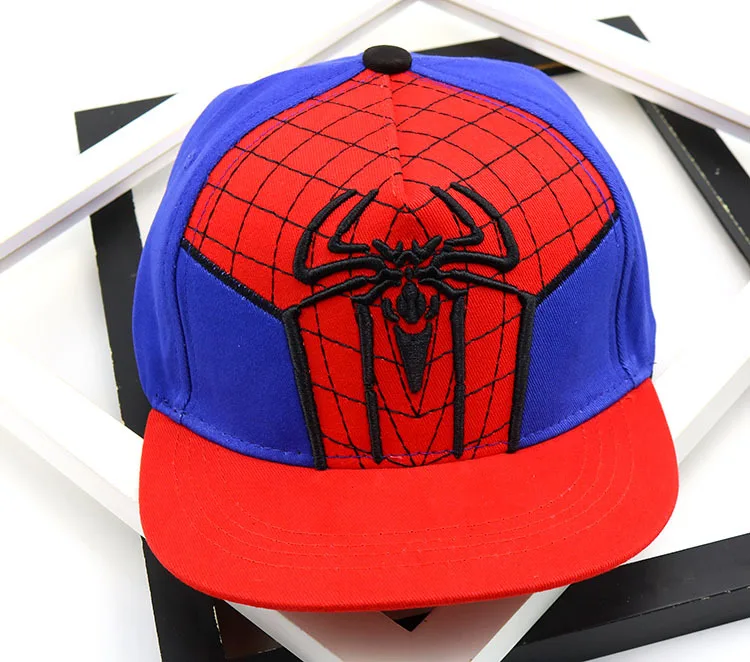 SQTEIO летняя мультяшная Кепка для мальчика Snapback вышивка человек-паук Бэтмен детская бейсбольная Кепка шапка "хип-хоп"