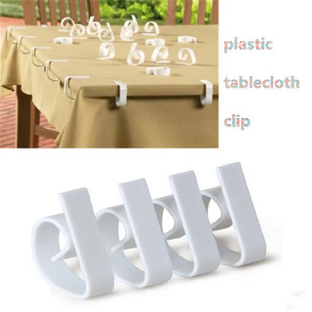 4 Pcs Plastic Tablecloth Table Cover Clips Holder Cloth Clamps Picnic Party ONE