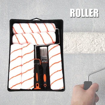 

Professional Wall Paint Roller Brush Set Replacable Home Renovation Tool Kit CLH@8