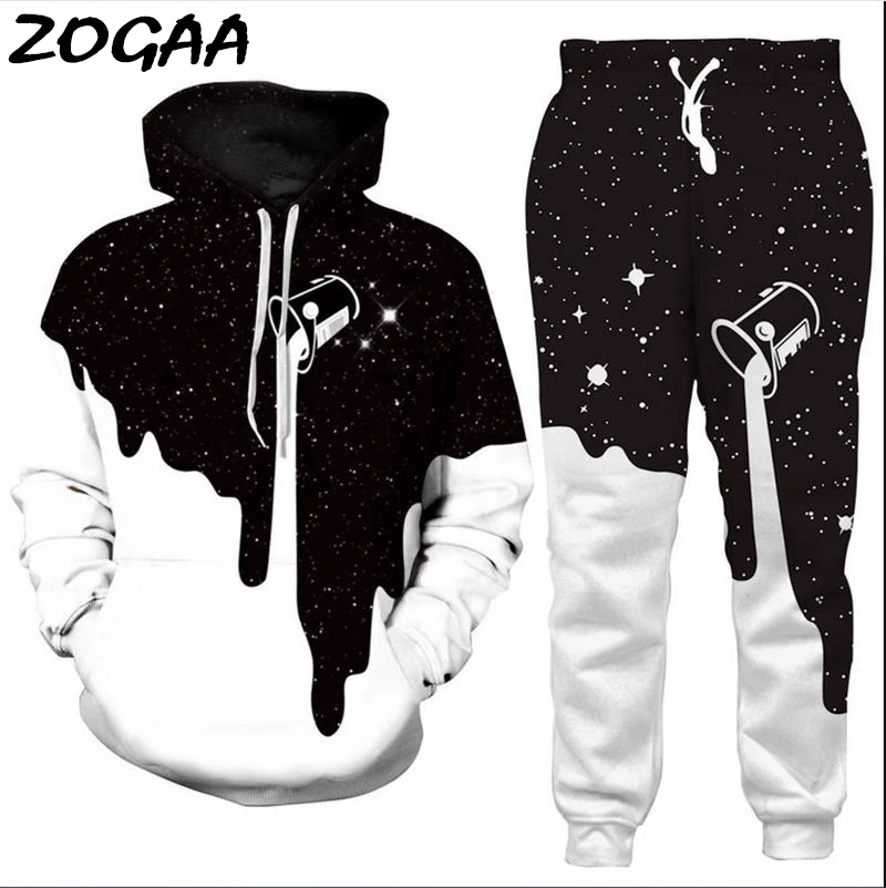 Pria Hoodie Celana Jogger Set Pakaian 