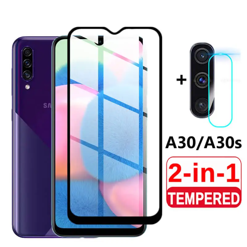 

2Pcs Samsun A30s Protective Glass For Samsung Galaxy A30 s A10 A10s A 30 S A 30s 30A A307 Phone Film A30s Camera Glass Protector