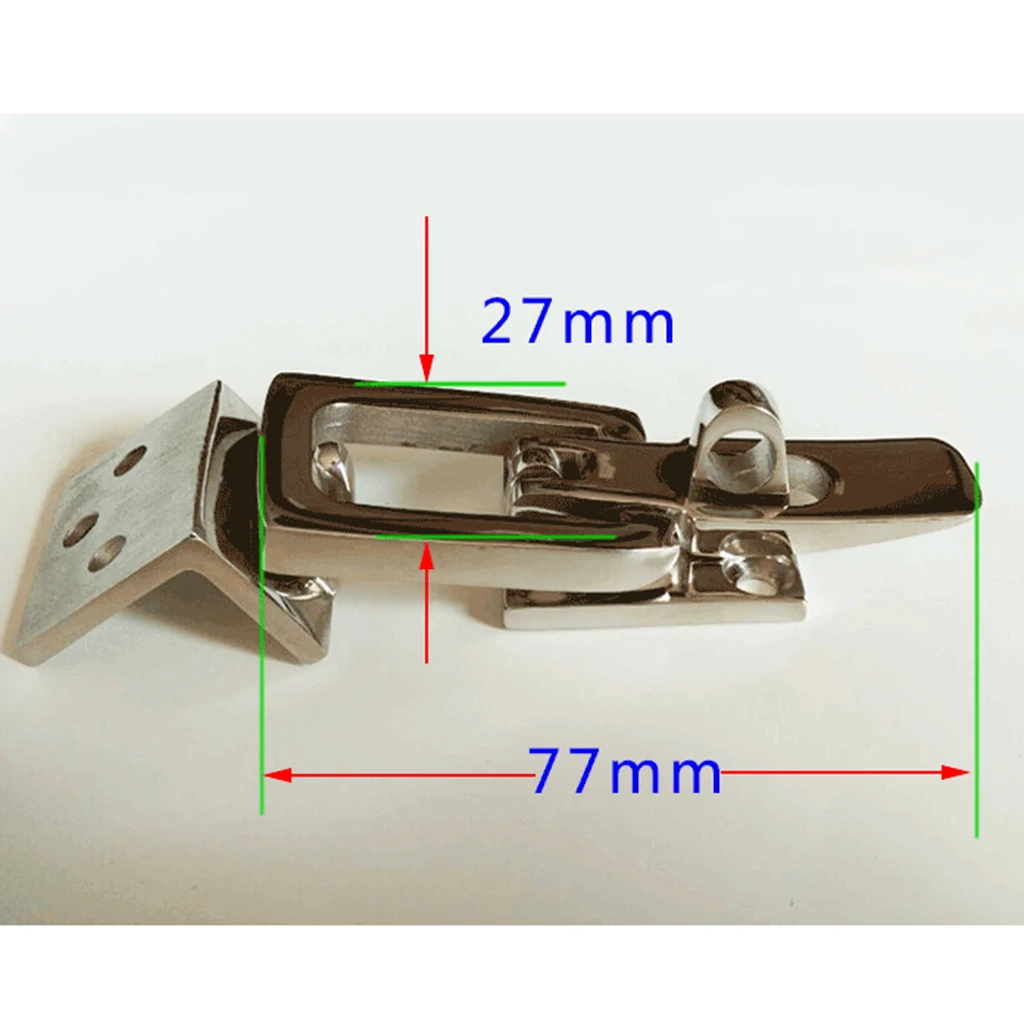 316 Stainless Steel Swivel Eye Hasp Latch Boat Marine Yacht Hardware