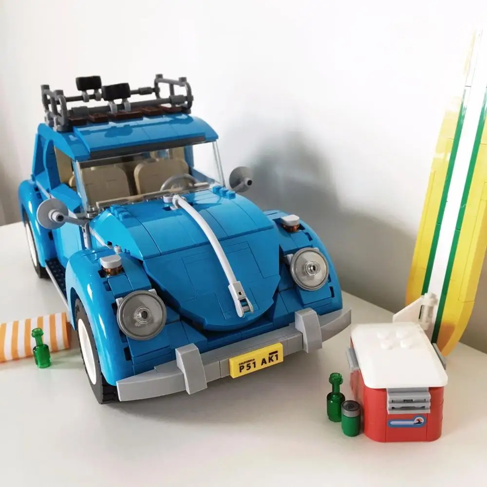 Volkswagen Beetle Creator Expert совместим с Iegoset 10252 строительные блоки кирпичи модели