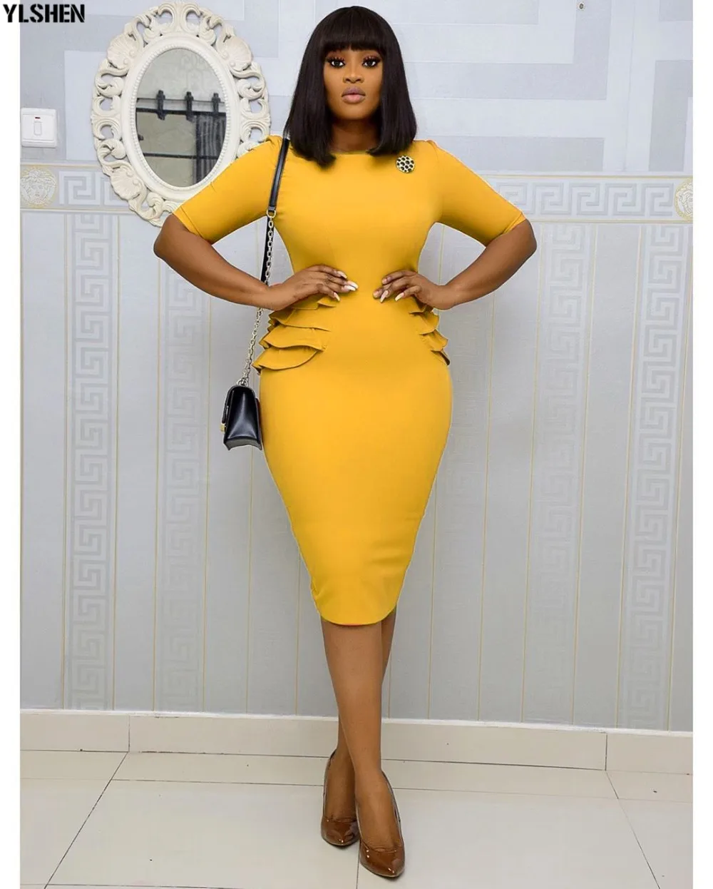 African Dresses for Women Dashiki Robe Africaine Femme 2020 Ankara African Clothes Slim Evening Party Dress Clothing Plus Size 10