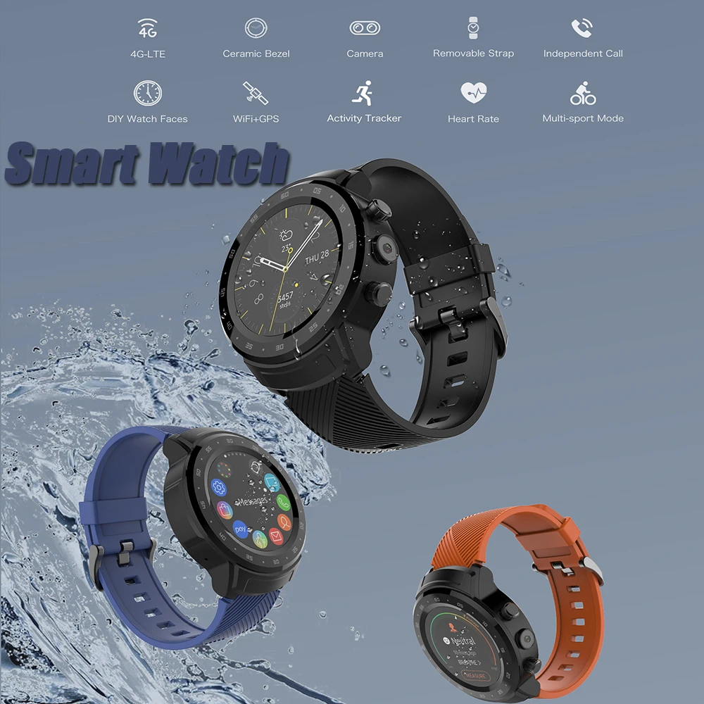  Sport 4G Smart Watch смарт часы Android 7.1 16G ROM 4G Sim card IP67 Camera GPS Maps WIFI Heart Rat