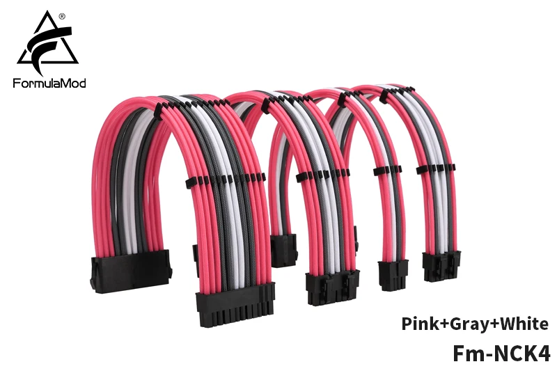FormulaMod Fm NCK4 Мощность удлинитель комплект Комбинации Цвет 18AWG ATX24Pin + PCI E8/6Pin CPU8Pin для