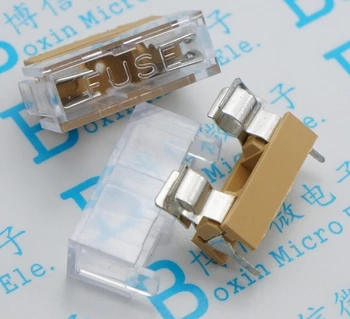 

20pcs 5*20mm glass fuse holder transparent holder with transparent cover fuse blocks 5X20mm insurance header