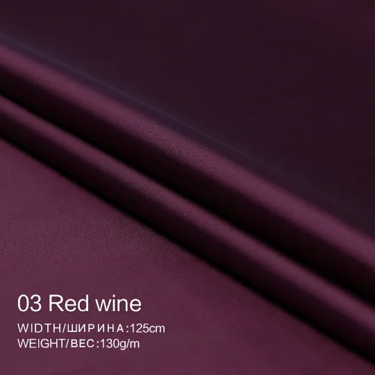 Bemberg cuprammonium 100%cotton materials smooth winter Cloth cashmere overcoat lining high quality clothes fabrics Freeshipping - Цвет: 03Red wine