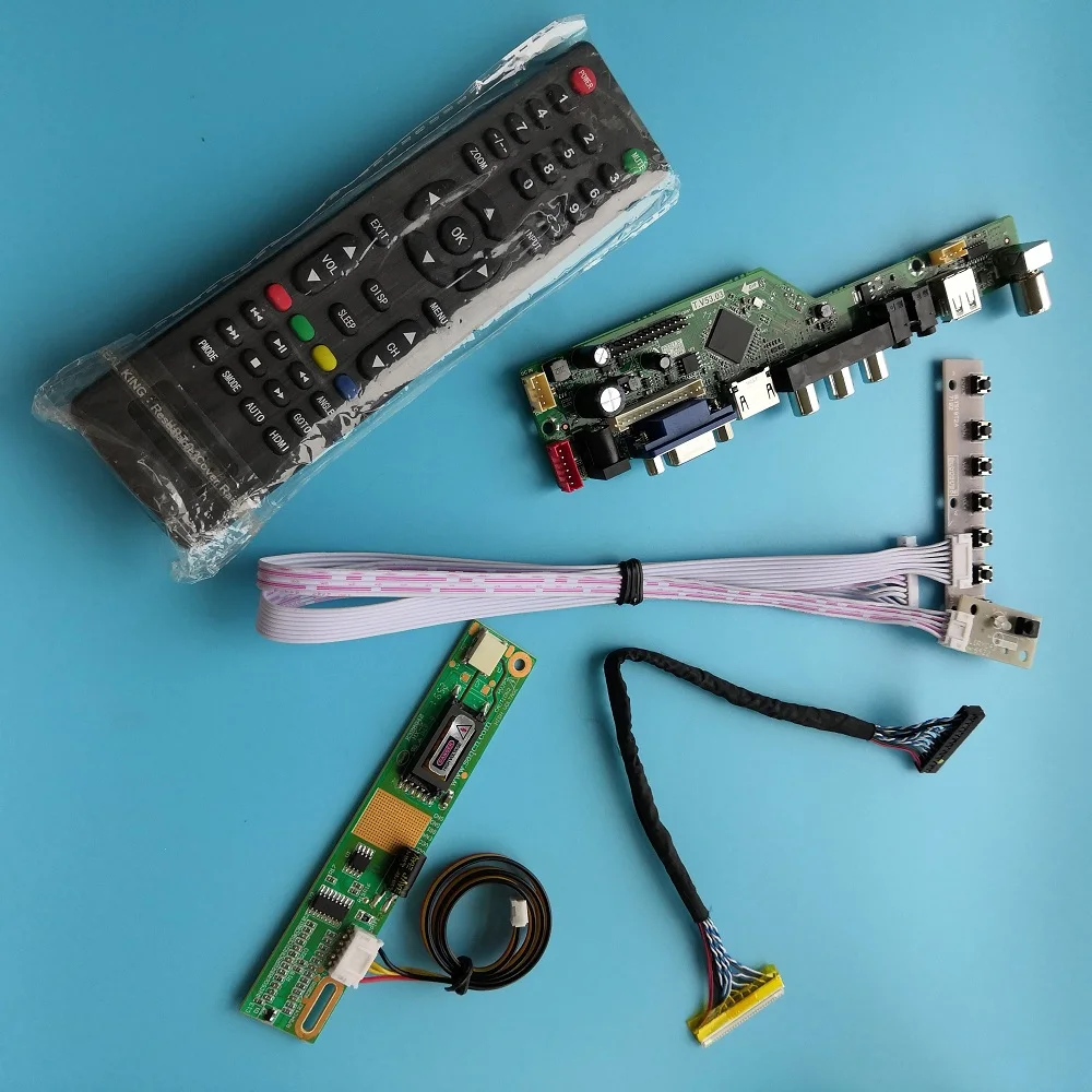 

Плата драйвера контроллера для телефона, 30 контактов, USB-модуль VGA AV TV, новый цифровой сигнал, 1 лампа, 15,4 дюйма, 1680X1050